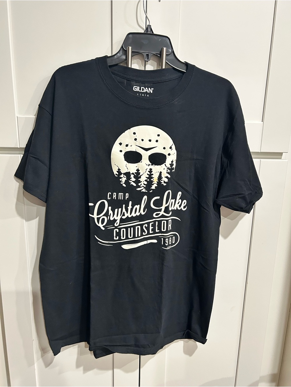 Gildan Black  'Camp Crystal Lake Counselor' Graphic Tee Glows in the Dark